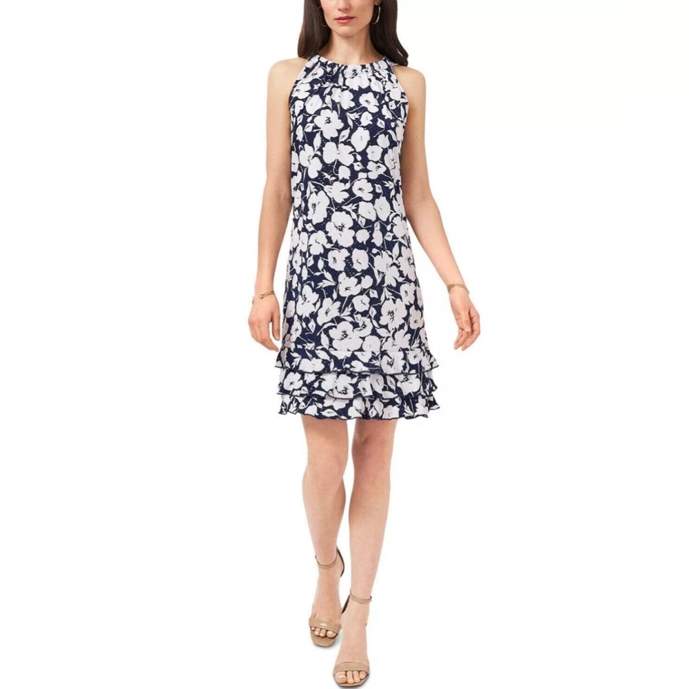 MSK Sleeveless Floral Shift Dress - Size S